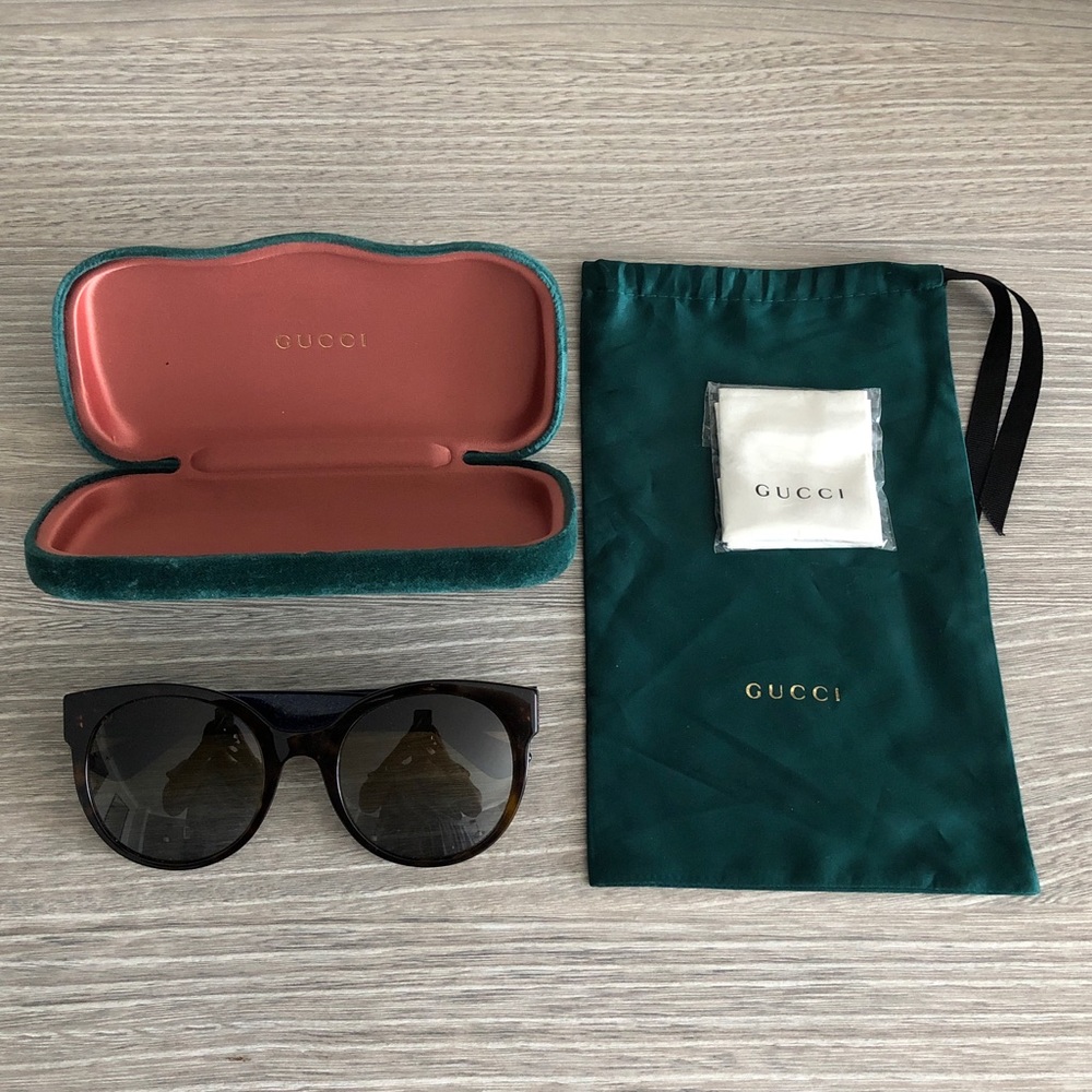 GUCCI Sunglasses tortoise/red/blue
